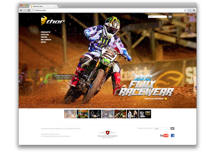 Thor Motocross homepage